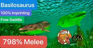 ark survival ascended pve 798% Melee Basilosaurus, 100% Imprinting, Basilo - Picture 1 of 2