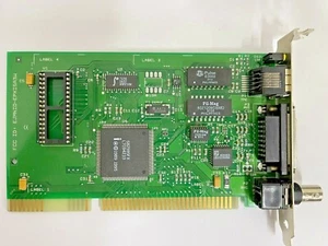 RARE VINTAGE INTEL ISA ETHERNET ADAPTER THICK THIN RJ45 EJMNIO-EPX1SA3W USA LAN5 - Picture 1 of 3