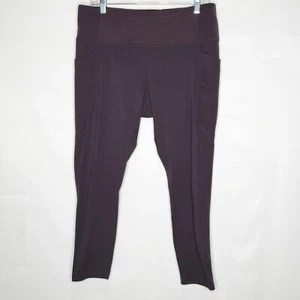 Members Mark Woman’s Leggings sz XL Plum Active Pocket Athletic Pants Yoga  - Picture 1 of 9