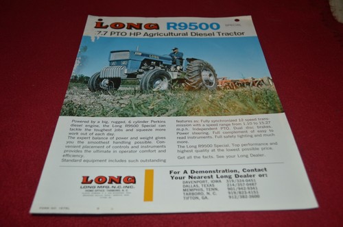 Long R9500 Tractor Dealers Brochure AMIL15 | eBay