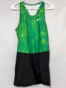 NWT 2018 NIKE Digital Race Day Womens Medium Green Running Unitard 835985-377 - Picture 1 of 8