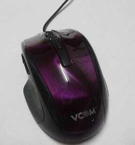 USB COMPUTER GAMING MOUSE - Black purple design LED optical/laser laptop pc NEW - Picture 1 of 5