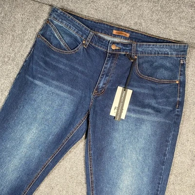 Pantalones de mezclilla para hombre French Connection ajustados Savile W38xL32 nuevos con etiquetas Foto 1 de 4