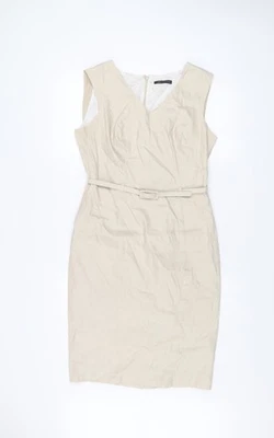 Vestido vaquero beige para mujer Marks and Spencer talla 12 sin mangas cuello en V Foto 1 de 4