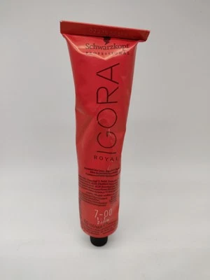 Schwarzkopf IGORA ROYAL Color Permanente Crema Color de Cabello 2.1 OZ 7-00 Foto 1 de 3