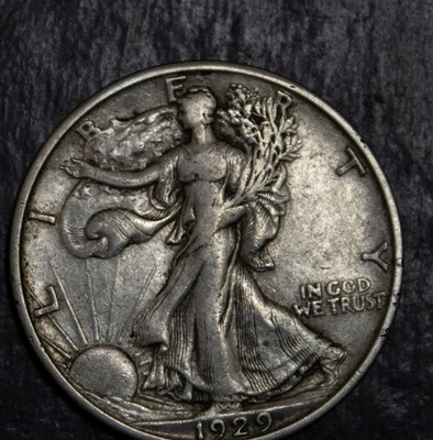 1929 S Walking Liberty Half Dollar XF  Lot 3814 - Image 1 of 2