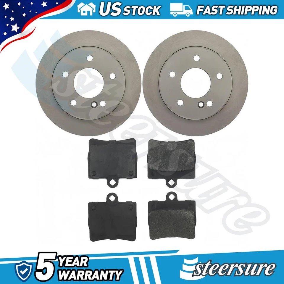 Kit Pastillas Freno Traseras y Rotor Mercedes-Benz C230 1997 1998 2.3L L4 Foto 1 de 1