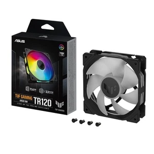 ASUS TUF Gaming TR120 ARGB Single Pack Black Edition 120mm Fans (28mm Frame, 3.3 - Photo 1/9