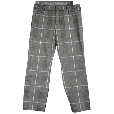 Banana Republic Women's  Pants  Plaid Size 8 P Sloan Black White Ankle Preppy - Image 1 of 4