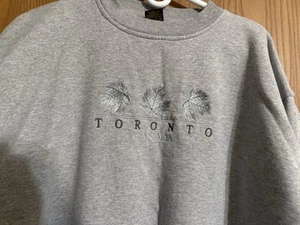 Gray Sweatshirt Mens XL Made In Canada Toronto Embroidery - Picture 1 of 6