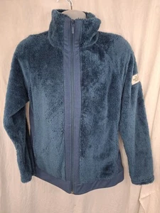 The North Face Women’s Sherpa Fleece Sweater Jacket Size L Full Zip Blue - Picture 1 of 3