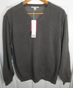 *NWT* Cutter & Buck V-Neck Long Sleeve Pullover Sweater Gray Size XXL - Picture 1 of 4
