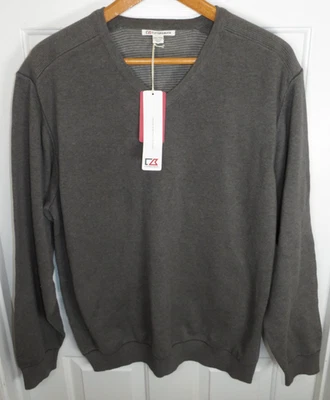 *NWT* Cutter & Buck V-Neck Long Sleeve Pullover Sweater Gray Size XXL - Image 1 of 4
