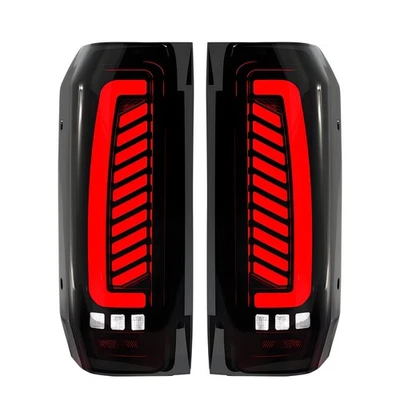 Set of Smoke C-Bar LED Taillights for 1989-1996 Ford F150 F-150 F250 F350 Bronco - Image 1 of 4