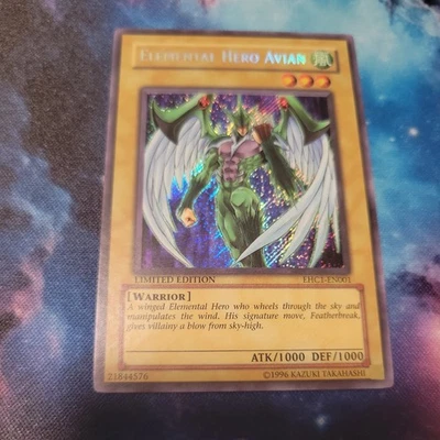 Yugioh Elemental Hero Avian Secret Rare EHC1-EN001 NM - Image 1 of 4
