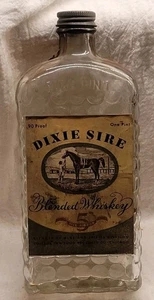 Whisky mezclado Dixie Sire etiqueta original bonitos gráficos elegante patrón de puntos de moneda - Imagen 1 de 15
