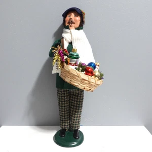 Byers Choice Caroler Man With Basket Of Ornaments - Picture 1 of 12