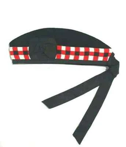 Glengarry Cap - gewürfelt und schlicht schwarz - traditionelle schottische Kopfbedeckung für Herren - Bild 1 von 9