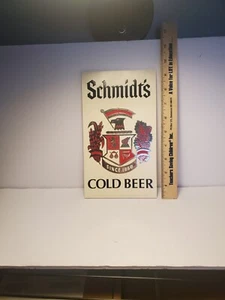 Vintage Schmidts Bier von Philadelphia Kunststoff Bar Werbeschild - Philly - Bild 1 von 4