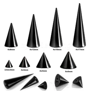 5pcs. 20G 16G 14G Anodized Surgical Steel Spiked End Replacement Top Part - Picture 1 of 4