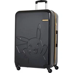 Pokemon Pikachu Suitcase Travel Luggage Carry on Bag TSA Lock Black 37L - Picture 1 of 18