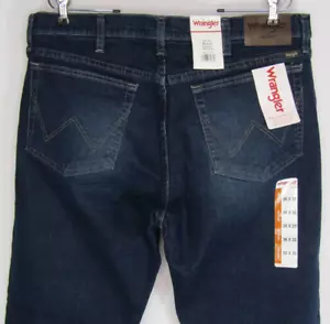 Wrangler Herren entspannte Passform gerades Bein Denim Jeans dunkler Stein Gr. 36 x 30 - Bild 1 von 9