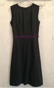 Robe droite noir et violet laine mélangée T34 Double A Concept (1807001) - Picture 1 of 4