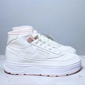 Womens Size US 8 Reebok Club C Geo Mid Athletic Shoe - Chalk / Possibly Pink - Picture 1 of 9