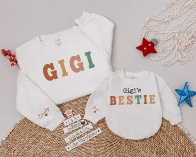 Custom Name Gigi and Gigi's Bestie Sweatshirts, Gigi And Niece Matching Shirt - Image 1 of 4