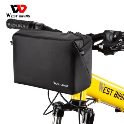 WEST BIKING Bike Front Bag Portable Handlebar Bag 2.5L Waterproof Shoulder Bag - Image 1 of 4