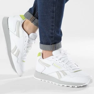 Reebok Glide Women’s Sneaker Running Shoe White Athletic Trainers Basket #455 - Picture 1 of 24