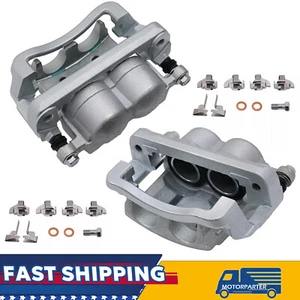Box(2) Front Brake Calipers w/Brackets For 2005-2012 Ford F-250 F-350 Super Duty - Picture 1 of 12