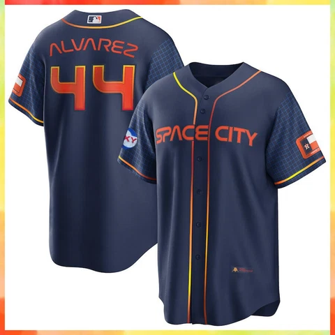 Yordan Alvarez #44 Houston Astros Baseball Shirt Jsy 2022 City Connect Printed Cover