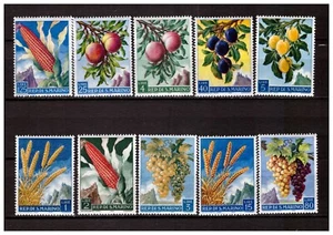 s34800 SAN MARINO 1958 MNH** Frutta 10v - Afbeelding 1 van 1
