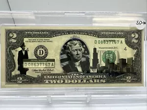 Billete de dos dólares 2003A • Sobreimpresión superpuesta de $2 • Serie estatal • Illinois SD-10 - Imagen 1 de 2
