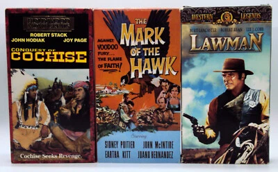 CONQUEST OF COCHISE Lawman THE MARK OF THE HAWK Out Of Print VHS Drama Westerns - Image 1 of 4