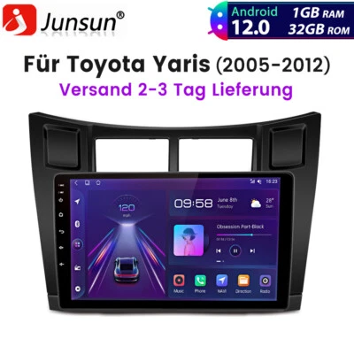 Für Toyota Yaris 2005-2012 Android12 Autoradio GPS NAVI SAT BT WIFI DAB+ 1+32GB - Bild 1 von 4