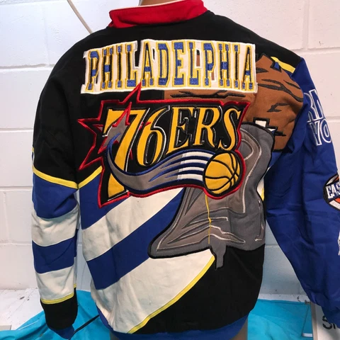 Philadelphia 76ers Basketball Varsity Jacket DUDACK Classics  L  NBA  NWOT Cover