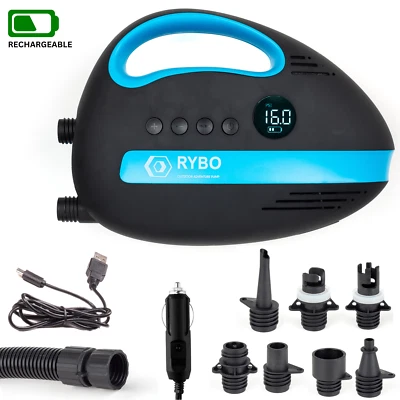 RYBO Avon elektrische SUP-Luftpumpe für Paddelbretter und Zelte 20 PSI max