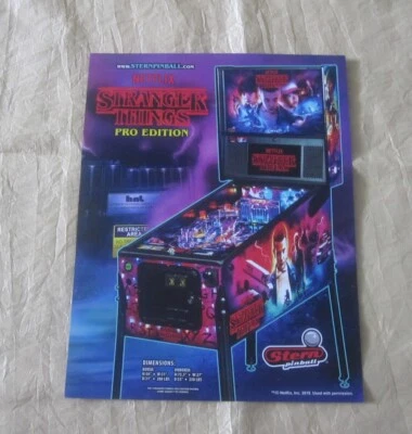 2019 STERN STRANGER THINGS PINBALL FLYER - Image 1 of 2