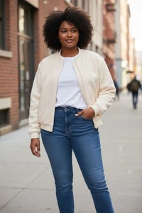 Suéter para mujer crema con cremallera talla L manga larga texturizada poliéster nuevo sin etiquetas - Imagen 1 de 15