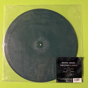 Ariana Grande ‎– Christmas & Chill 12” Etched Green Vinyl Rare Pop R&B Holiday x - Foto 1 di 5