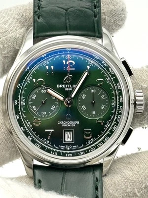 Breitling Premier B01 Chronograph 42mm Green Dial AB0145371L1P2 Unworn - Image 1 of 4