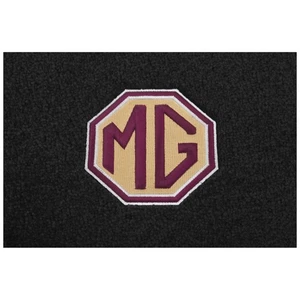 MGA Floor Mats Pair in Black Plush with MG Logo 1955-1962 Part number 240-711 - Picture 1 of 4