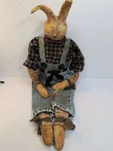 Primitive Hasenpuppe, Häschenpuppe, Handarbeit Bauerndeko Ostern - Bild 1 von 7