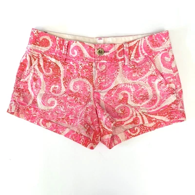 Pantalones Cortos Lilly Pulitzer The Walsh Rosa Pout Paisley Talla 4 Foto 1 de 4