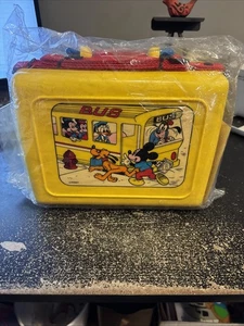 Porta pranzo, thermos e panini giallo Topolino bus Disney vintage anni 80 - Foto 1 di 8