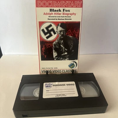 Black Fox Adolph Hitler Biography Viking Burbank VHS 1986 RARE WW2 Documentary - Image 1 of 4