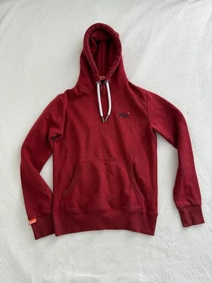 Superdry Hombre Orange Label S Sudadera con Capucha Roja Logo Bordado Reino Unido y Japón Foto 1 de 4