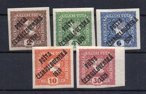 SELLOS DE CHECOSLOVAQUIA 1919, MH, AUSTRIA SOBREIMPRESIÓN, 30H MNH EXPERTOS - Imagen 1 de 2